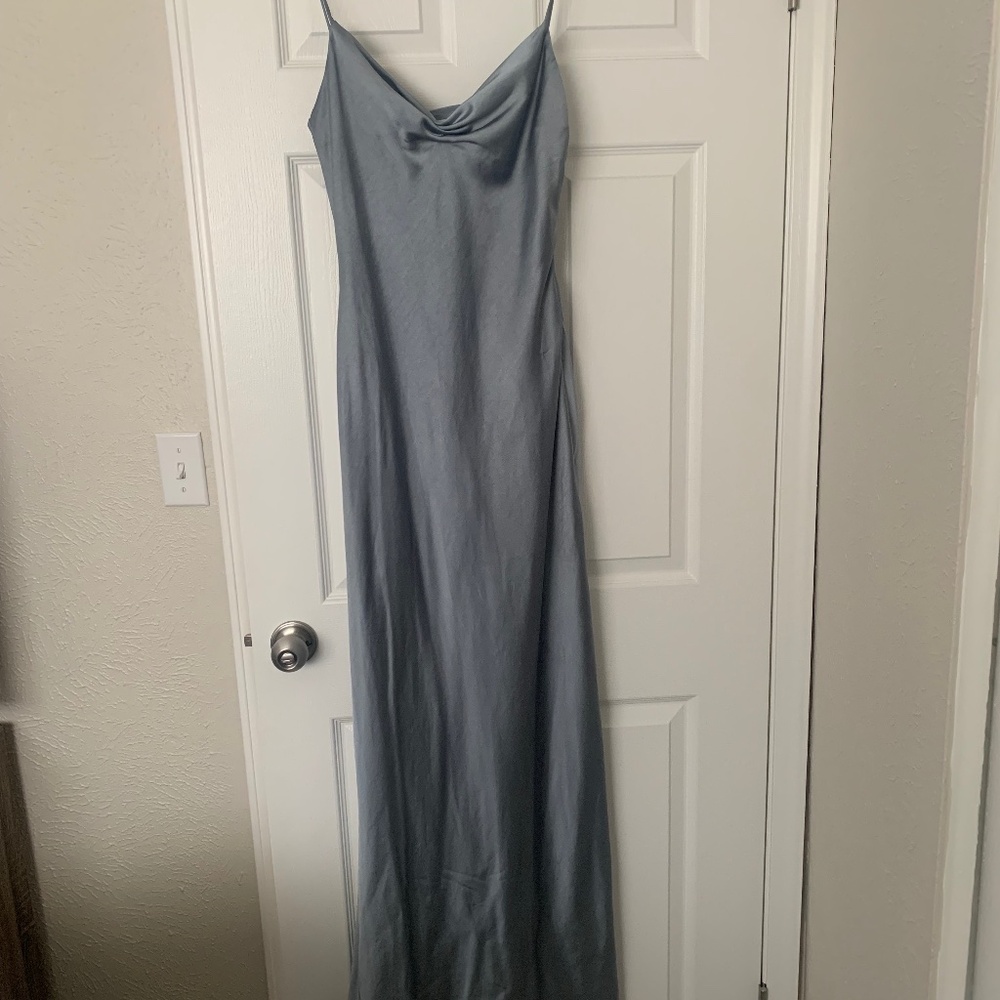 Meshki Lilly Sweetheart Satin Maxi Dress